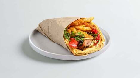 Σουβλάκι κοτόπουλο σε πίτα