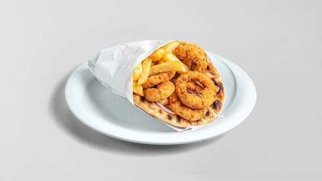 Onion rings σε πίτα
